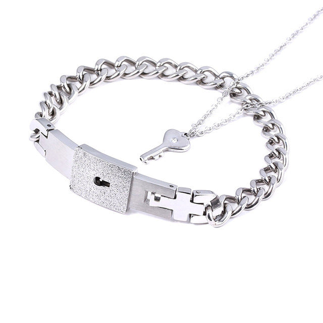 Key to My Heart Titanium Jewelry Set