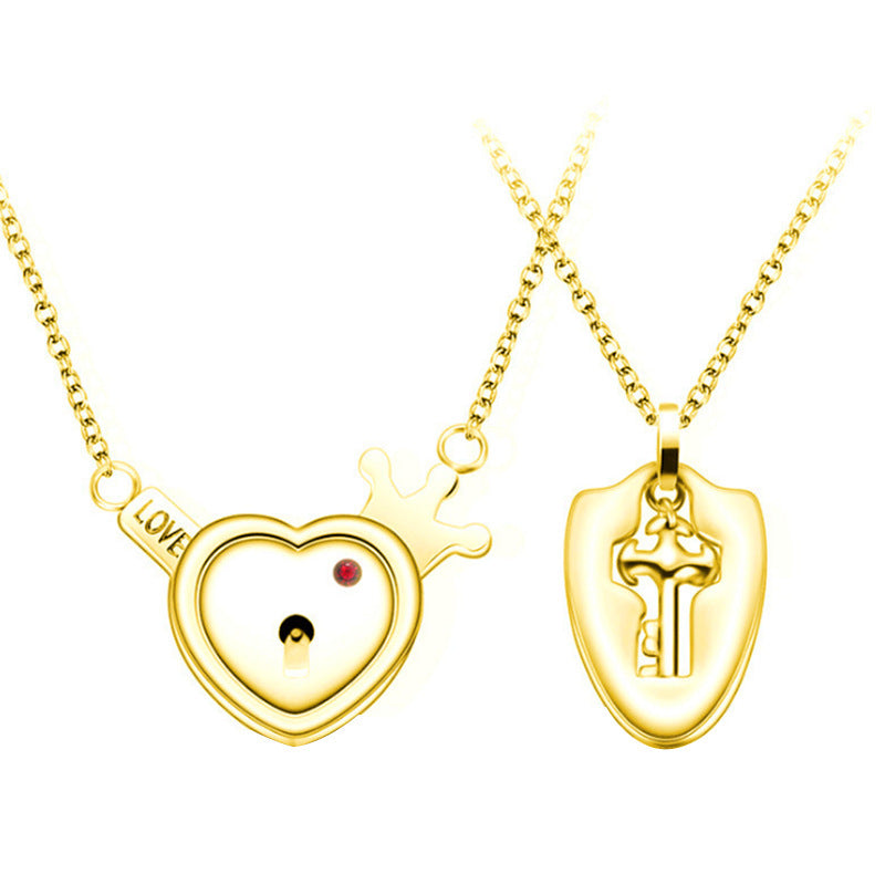 Key to My Heart Titanium Jewelry Set