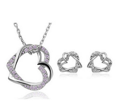 Customized Heart Diamond Jewelry Set