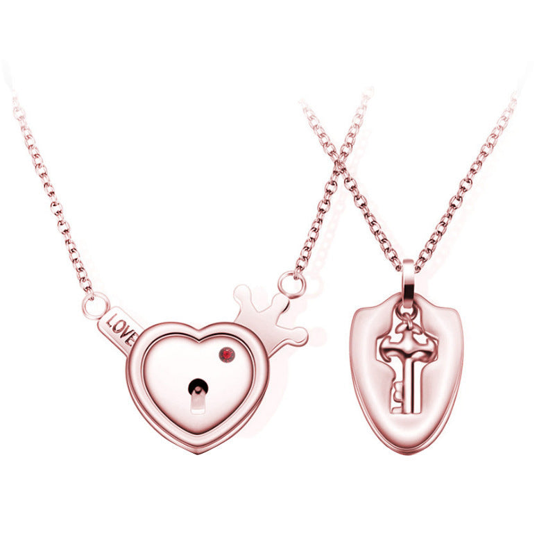 Key to My Heart Titanium Jewelry Set