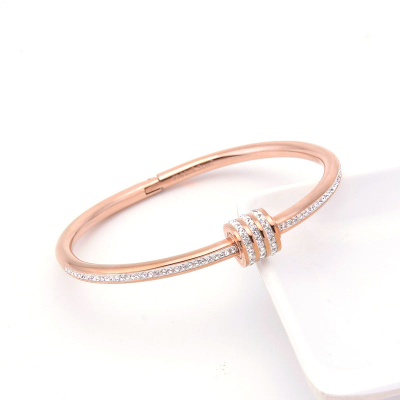 Titanium Steel Spark Diamond Bracelet