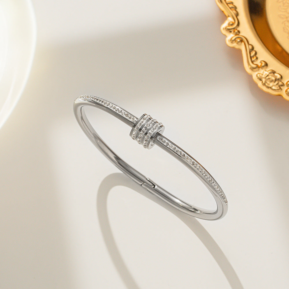 Titanium Steel Spark Diamond Bracelet