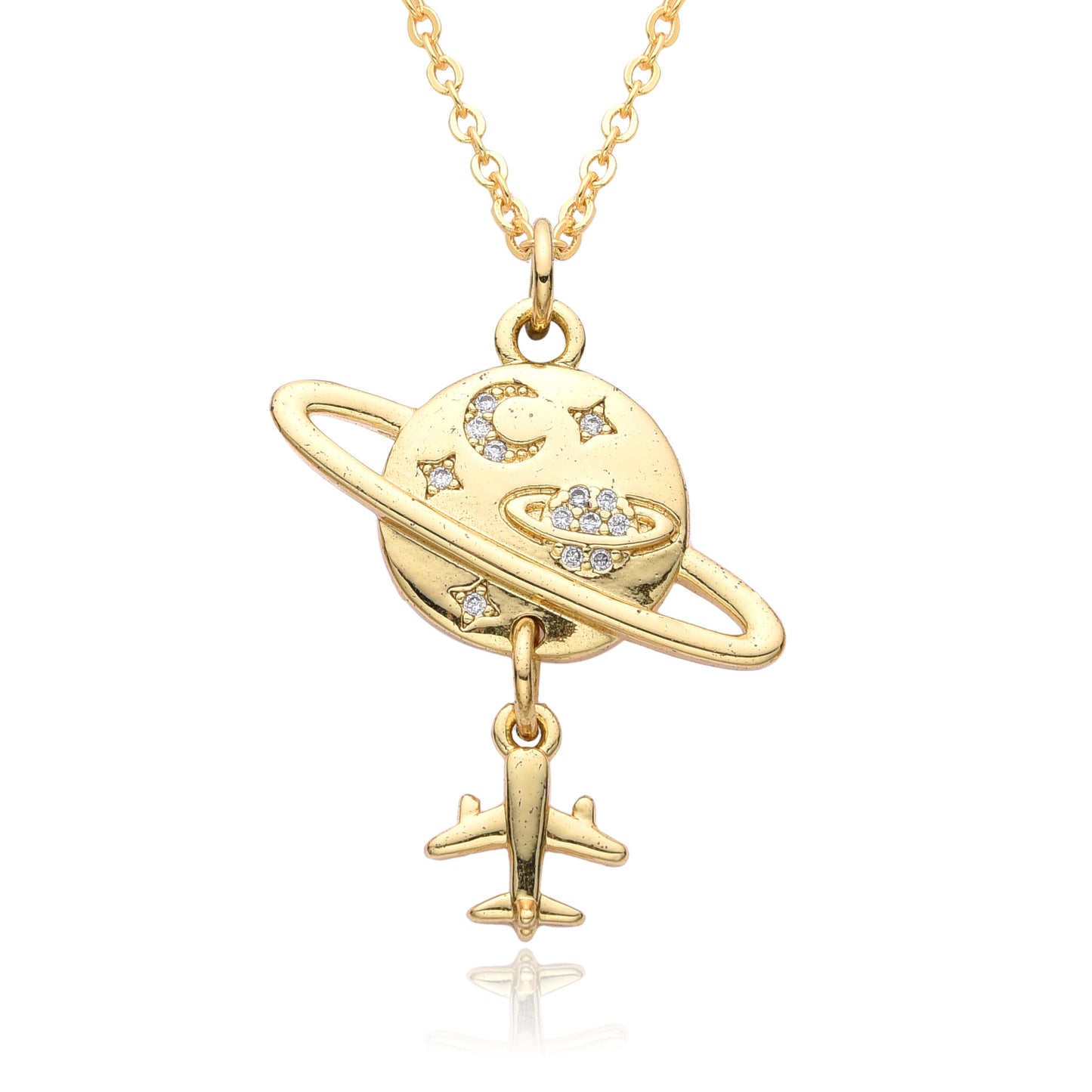 Cosmic Glow 18K Gold Necklace