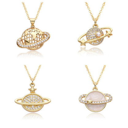 Cosmic Glow 18K Gold Necklace