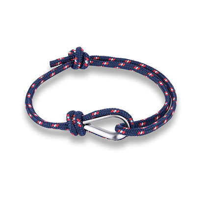 Retro Unisex Braided Anchor Bracelet – Nautical Fish Hook Style