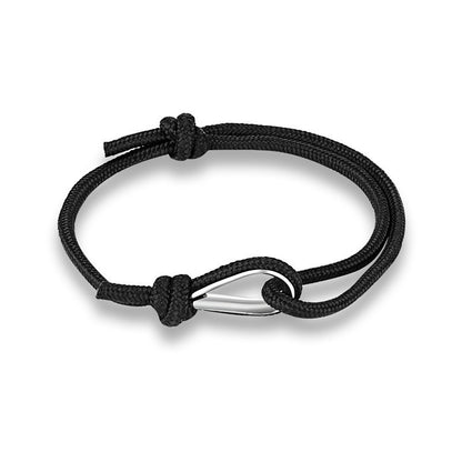 Retro Unisex Braided Anchor Bracelet – Nautical Fish Hook Style