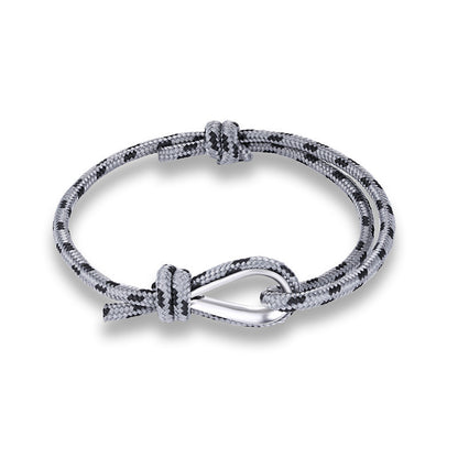 Retro Unisex Braided Anchor Bracelet – Nautical Fish Hook Style