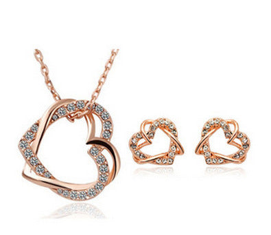 Customized Heart Diamond Jewelry Set