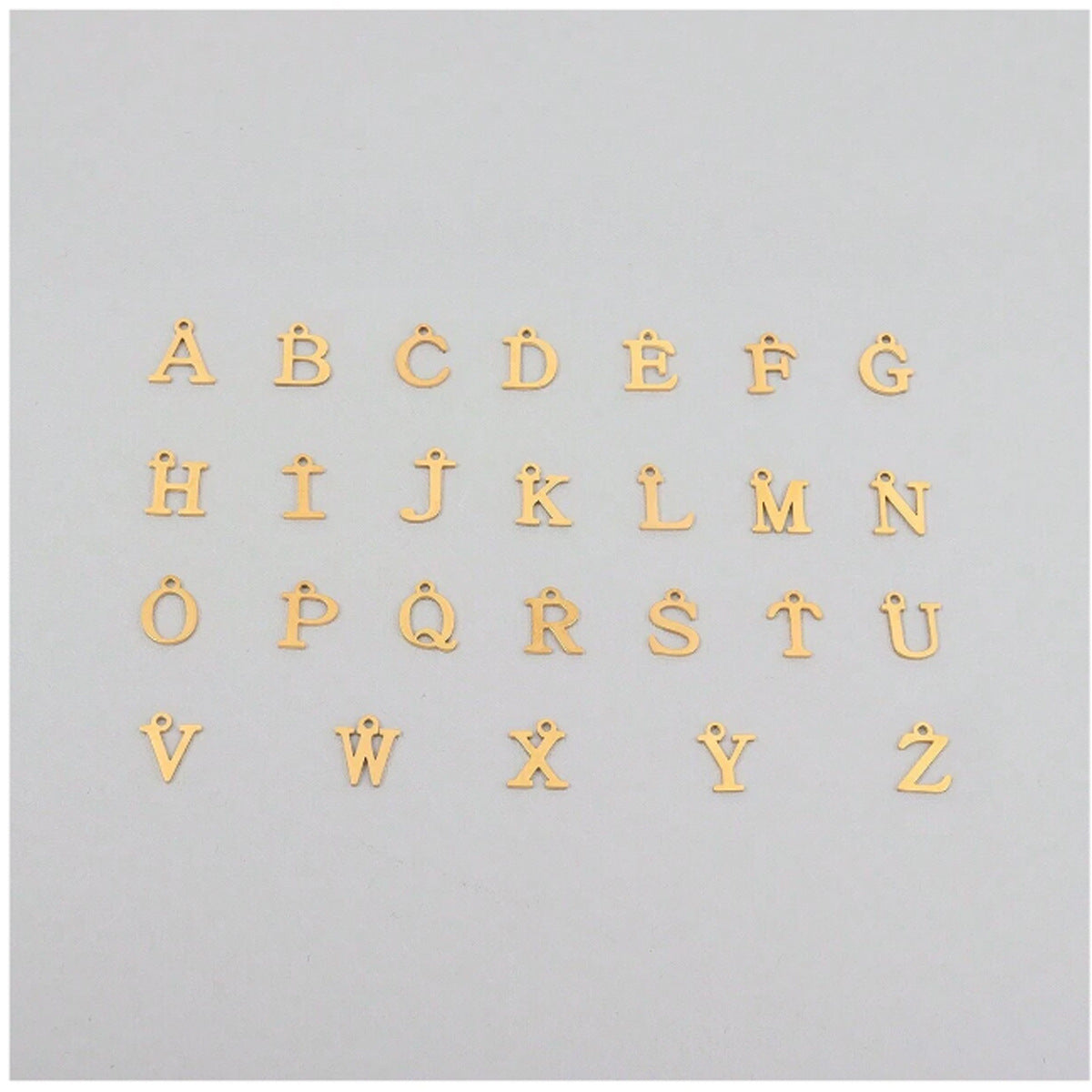 Alphabet Charm Stainless Steel Necklace