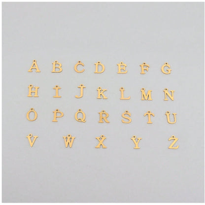 Alphabet Charm Stainless Steel Necklace