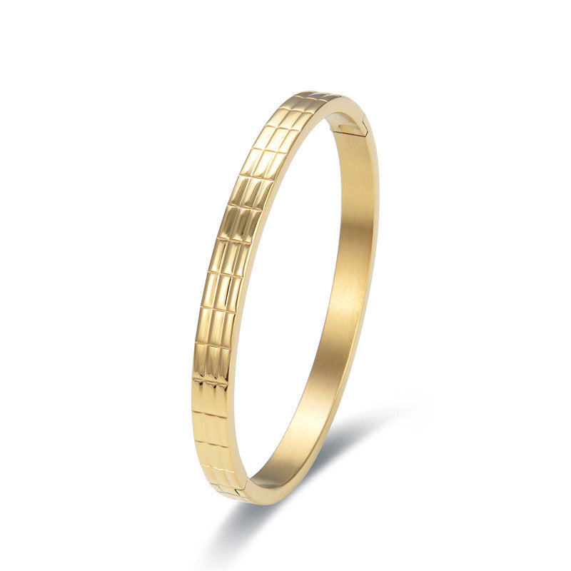 GlamRose Titanium Steel Gold & Silver Bracelet