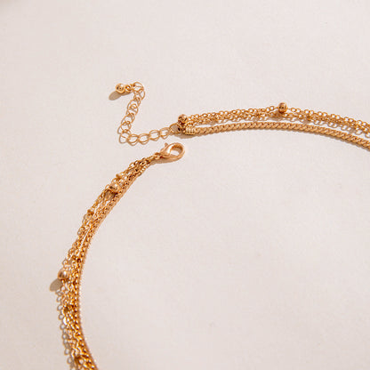 Golden Rose Tri-Layer Necklace