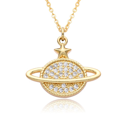 Cosmic Glow 18K Gold Necklace