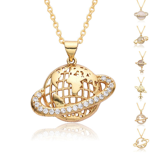 Cosmic Glow 18K Gold Necklace