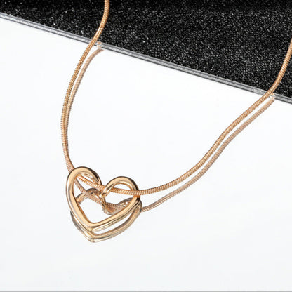 Niche Hollow Heart Necklace For Women